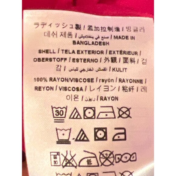 Guess Womens Pink Button-Up Tunic Shirt Dress With 3/4 Sleeves & Chest Pockets - Picture 10 of 10